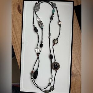 Silpada 60” Multi-stone Boho Necklace